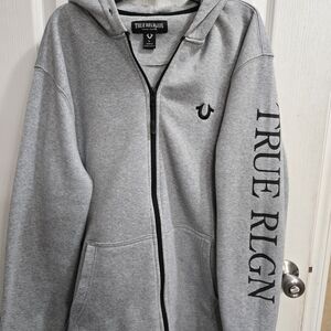 True Religion Light Gray Hoodie